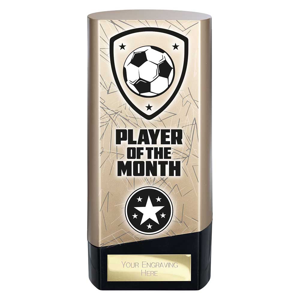 Prime Heavyweight Player Of The Month Football Award Trophy Gold Black