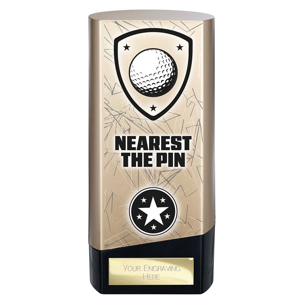 Prime Golf Nearest The Pin Heavyweight Trophy Award Gold And Black