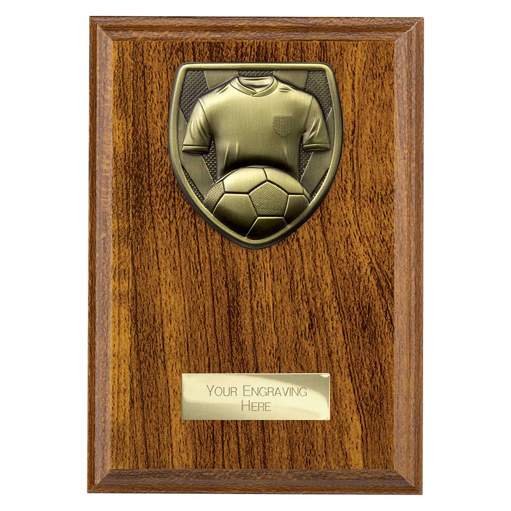 Cobra Football Shirt Ball Keeper Award Plaque Trophy Walnut