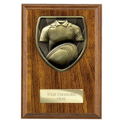 Cobra Rugby Shirt And Ball Plaque Award Walnut