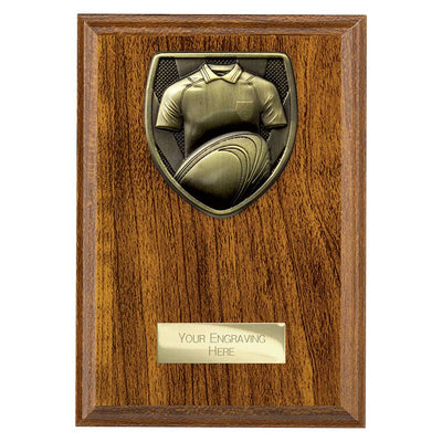 Cobra Rugby Shirt And Ball Plaque Award Walnut