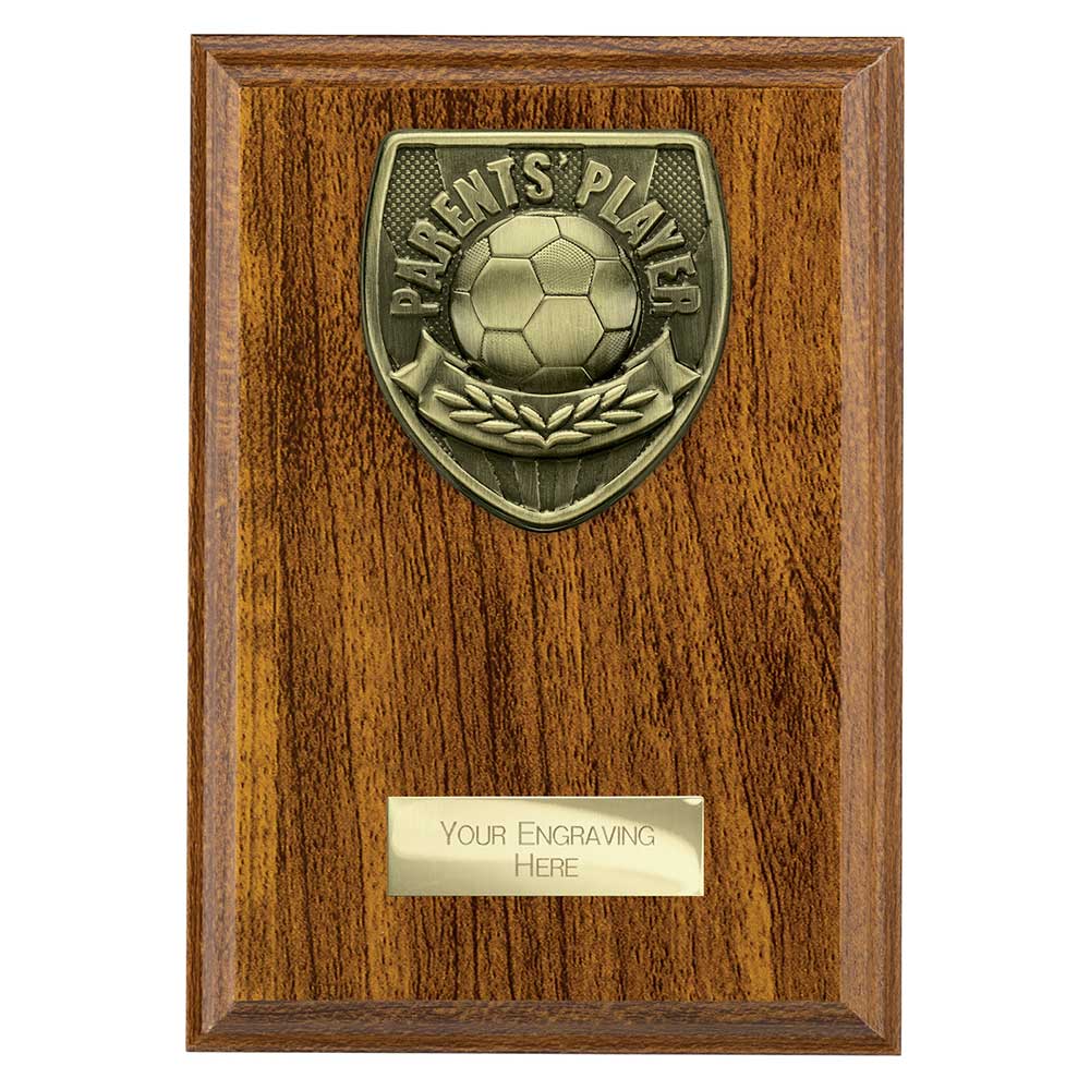 Cobra Plaque Parents Player Football Trophy Award Walnut