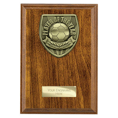 Cobra Plaque Player Of The Year Football Trophy Award Walnut