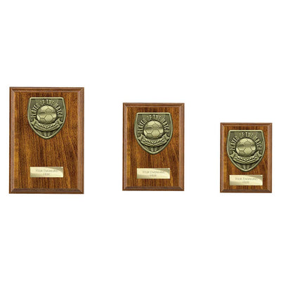 Cobra Plaque Player Of The Match Football Trophy Award Walnut