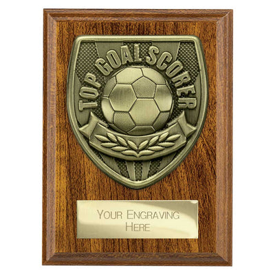 Cobra Plaque Top Scorer Football Trophy Award Walnut