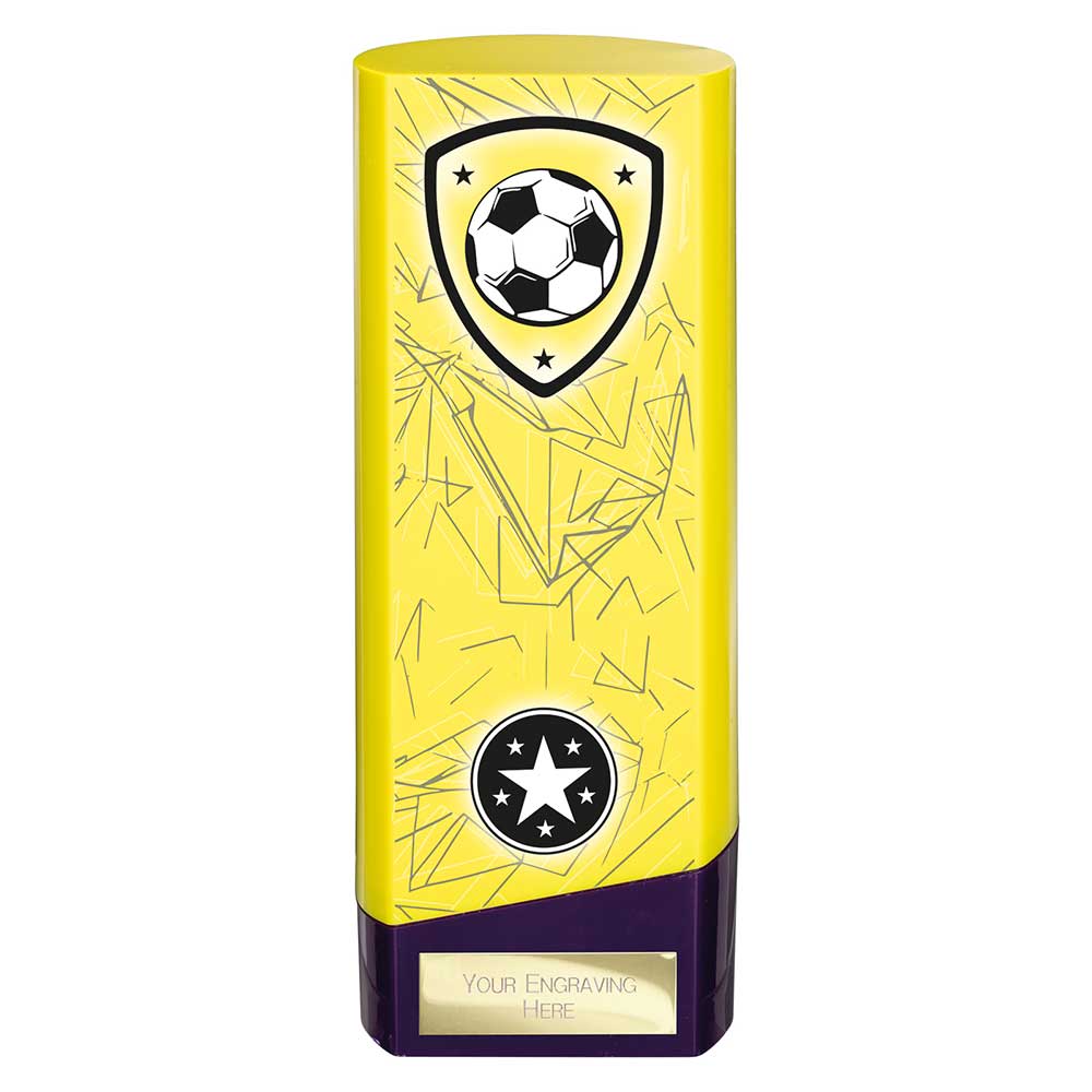 Prime Heavyweight Football Trophy Award Yellow Purple