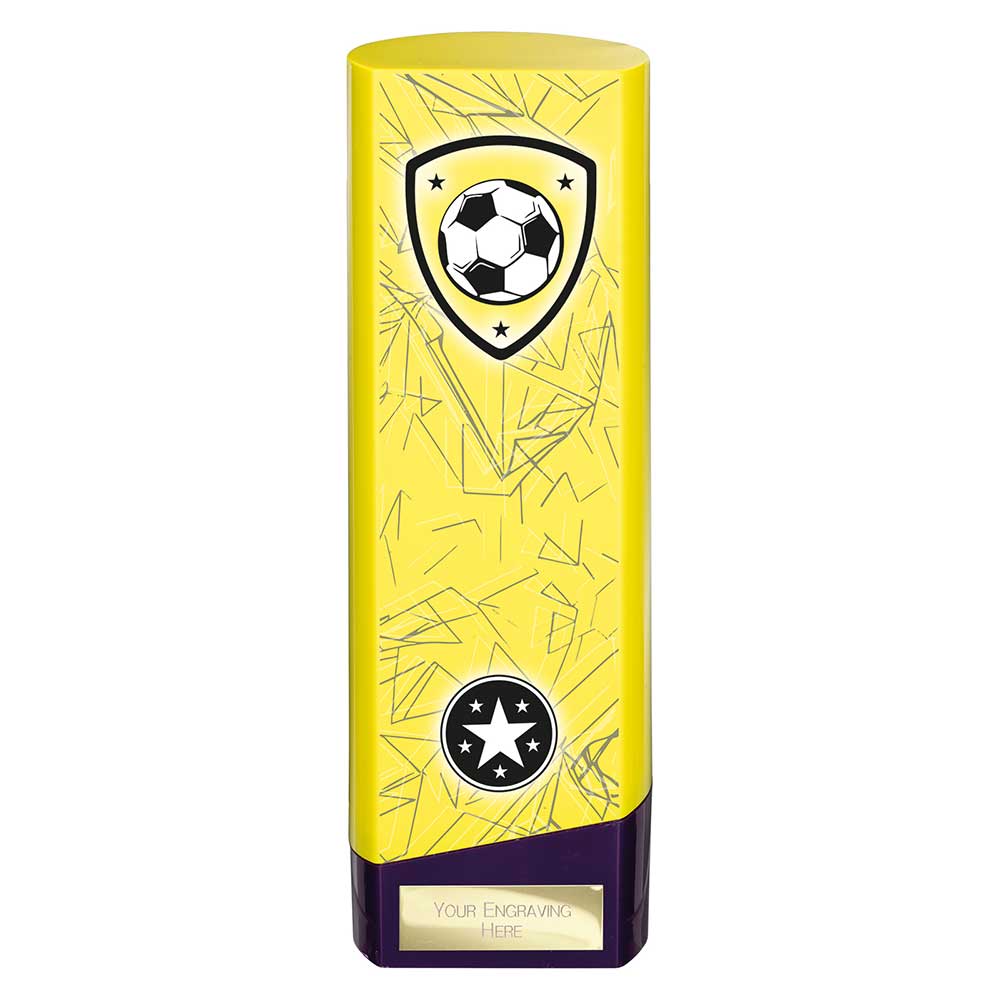 Prime Heavyweight Football Trophy Award Yellow Purple