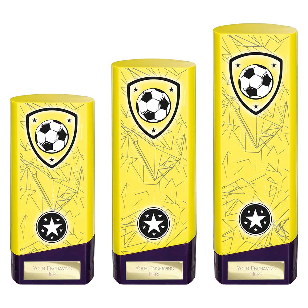 Prime Heavyweight Football Trophy Award Yellow Purple