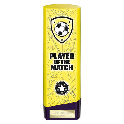 Prime Heavyweight Player Of The Match Football Award Trophy Yellow Purple