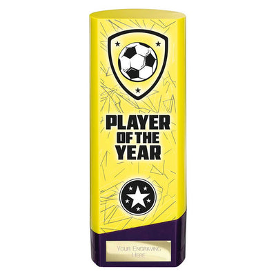 Prime Heavyweight Player Of The Year Football Award Trophy Yellow Purple