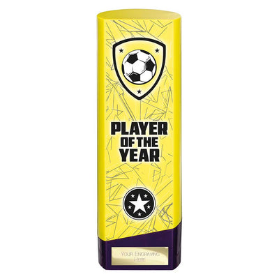 Prime Heavyweight Player Of The Year Football Award Trophy Yellow Purple