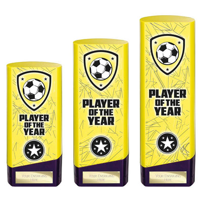 Prime Heavyweight Player Of The Year Football Award Trophy Yellow Purple