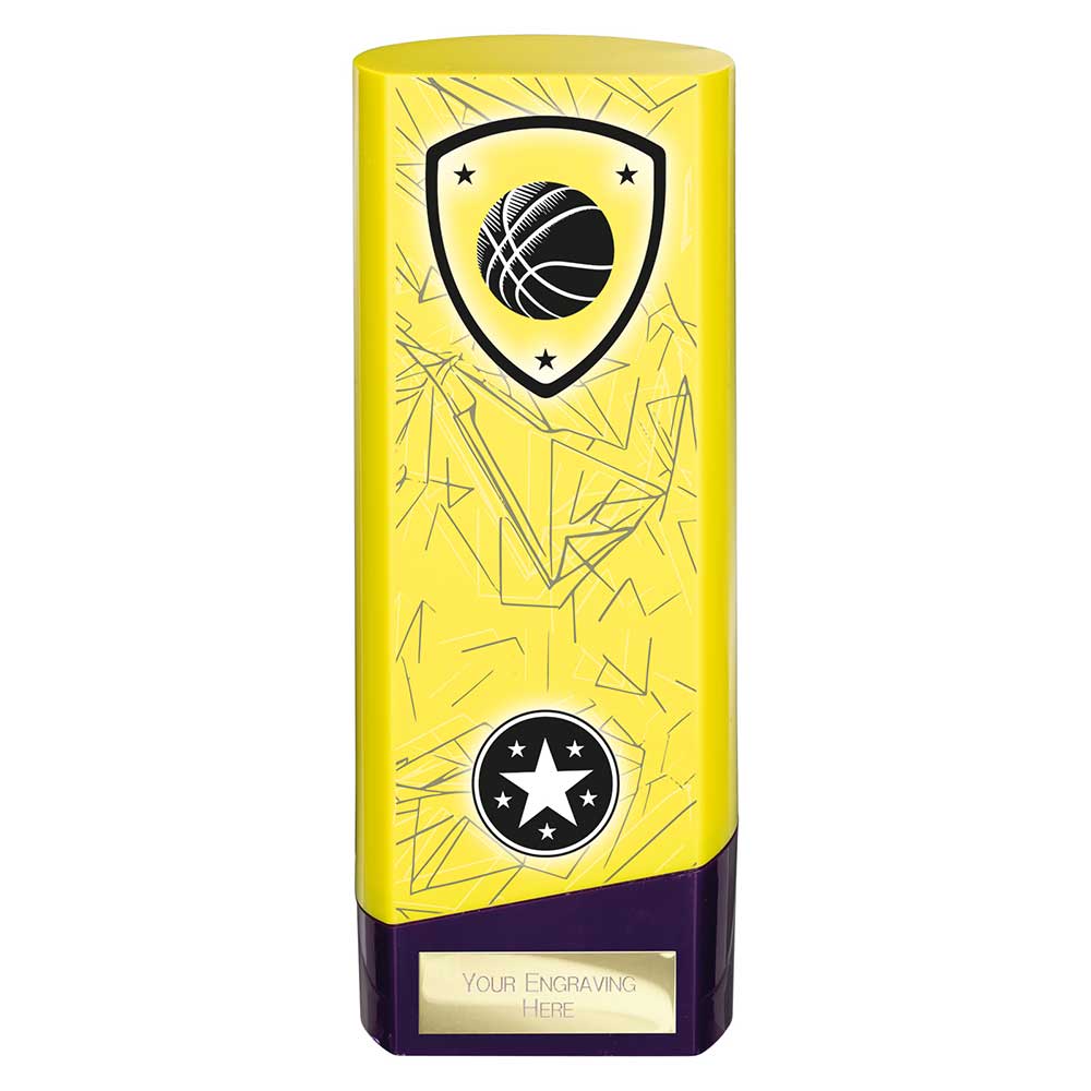 Prime Basketball Heavyweight Trophy Yellow And Purple