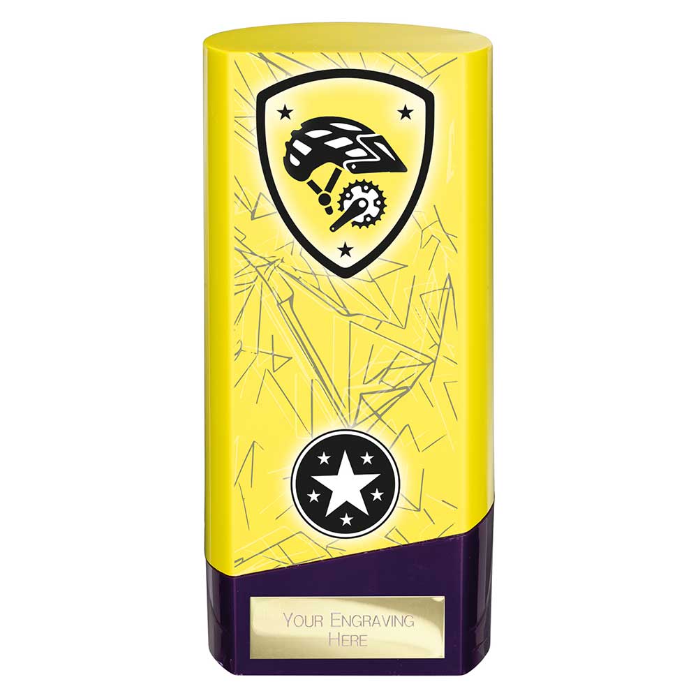 Prime Cycling Heavyweight Trophy Yellow And Purple