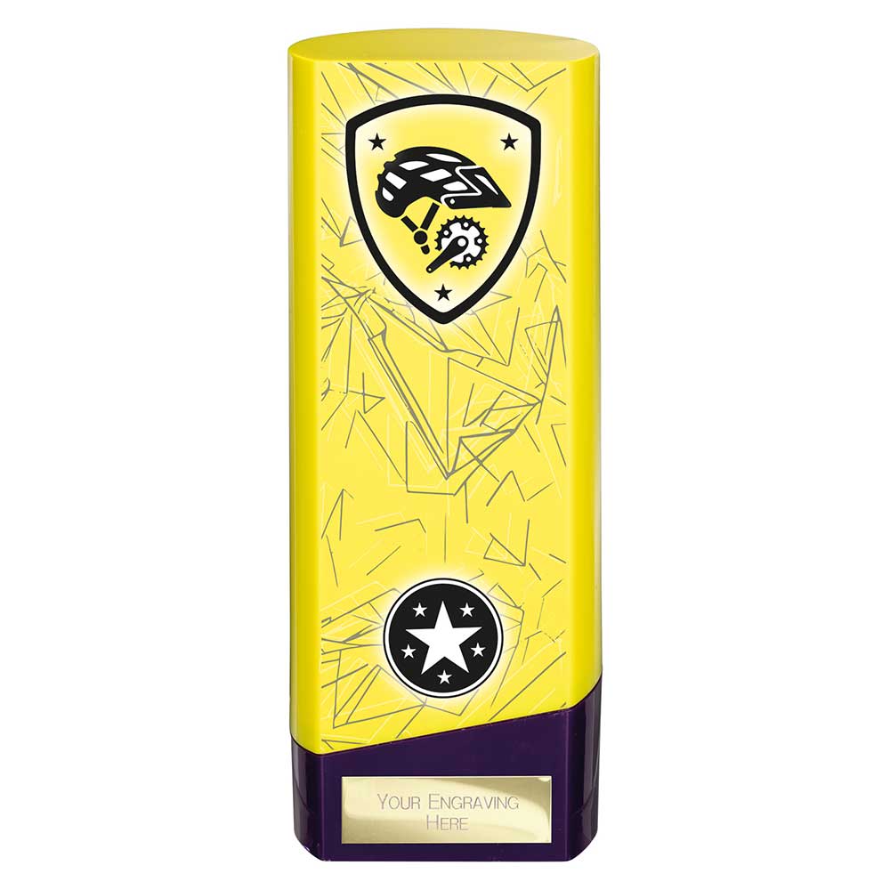 Prime Cycling Heavyweight Trophy Yellow And Purple