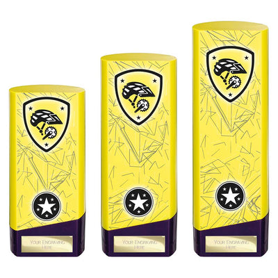 Prime Cycling Heavyweight Trophy Yellow And Purple