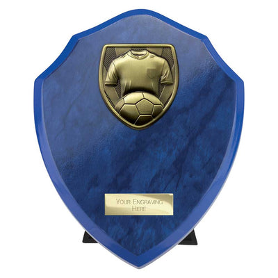 Cobra Football Shirt Ball Keeper Award Plaque Trophy Blue