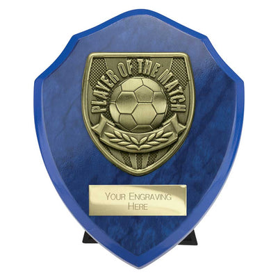 Cobra Plaque Player Of The Match Football Trophy Award Blue