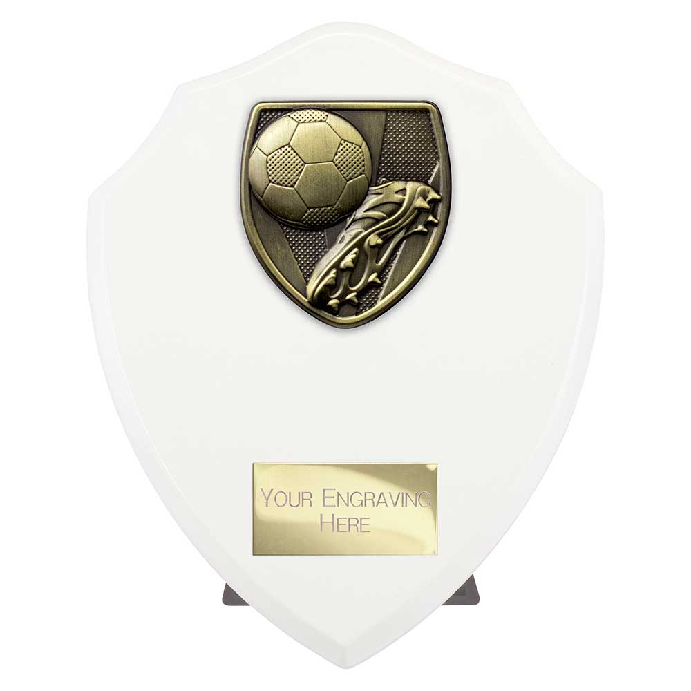 Cobra Football Boot Ball Award Plaque Trophy White