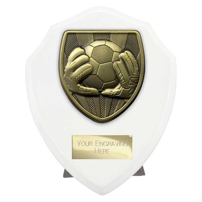 Cobra Football Goal Keeper Award Plaque Trophy White