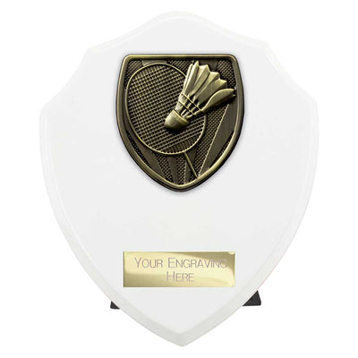 Cobra Plaque Award Badminton Trophy Arctic White