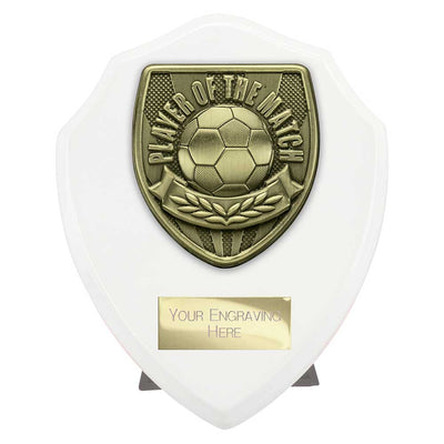 Cobra Plaque Player Of The Match Football Trophy Award White