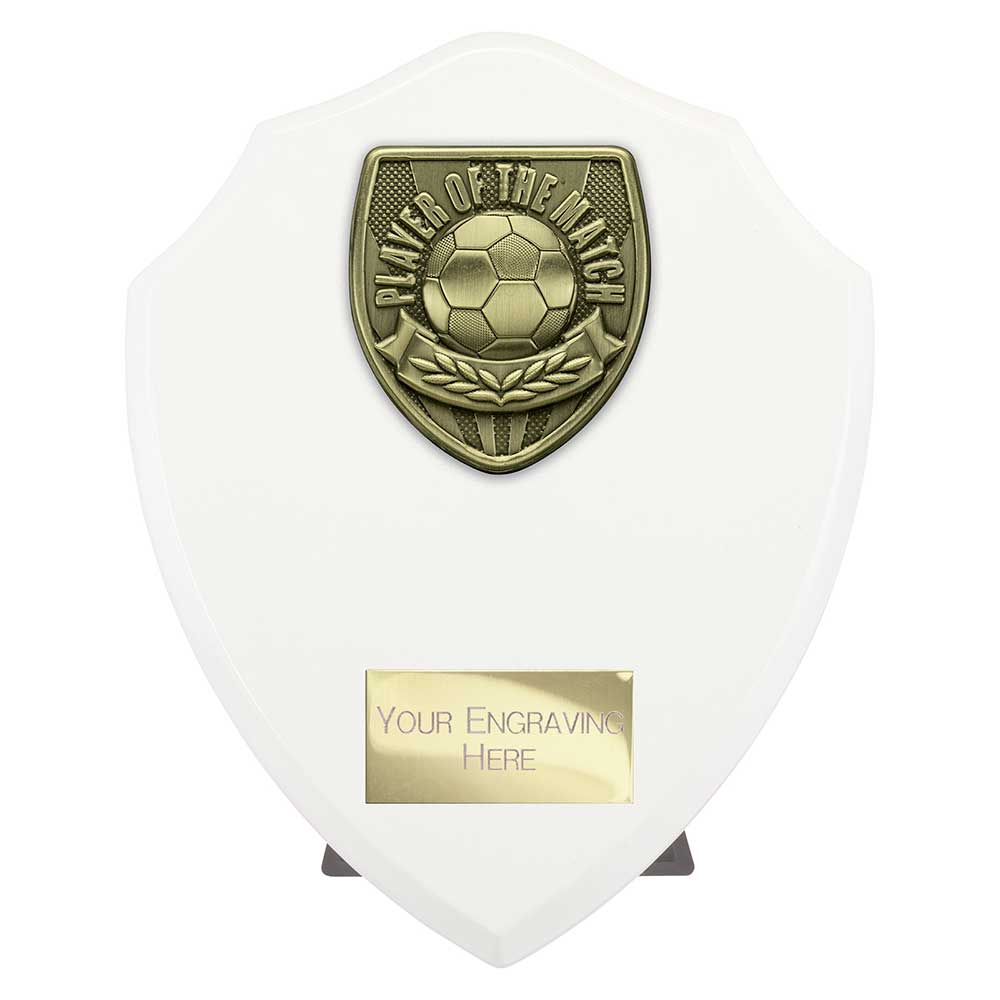 Cobra Plaque Player Of The Match Football Trophy Award White