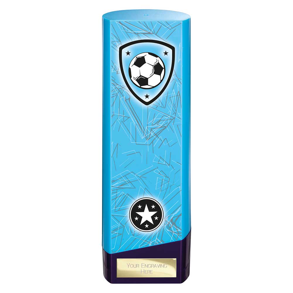 Prime Heavyweight Football Trophy Award Blue Purple