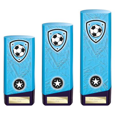 Prime Heavyweight Football Trophy Award Blue Purple