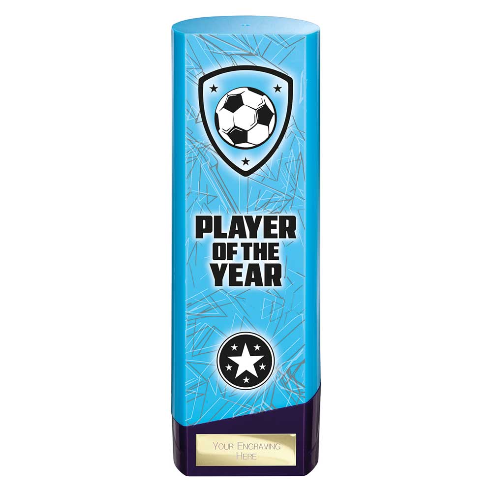 Prime Heavyweight Player Of The Year Football Award Trophy Blue Purple