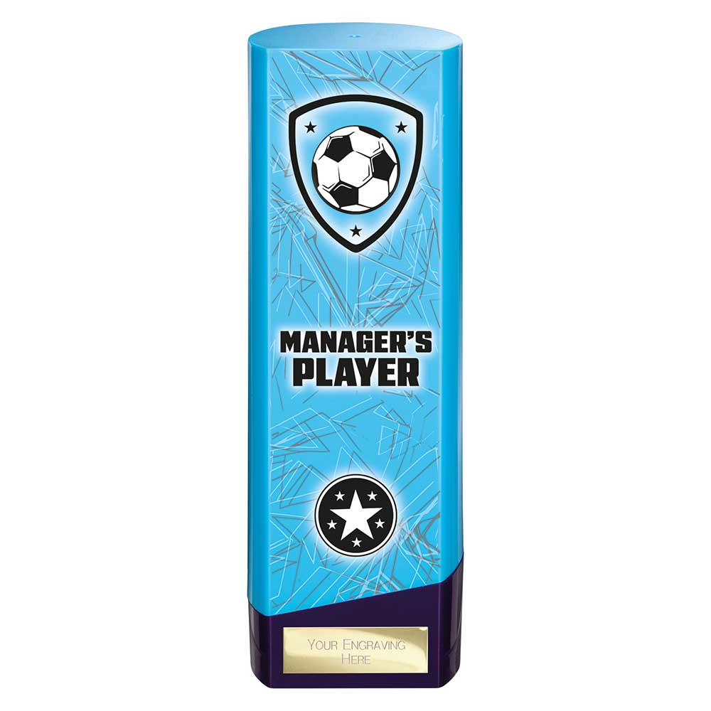 Prime Heavyweight Managers Player Football Award Trophy Blue Purple