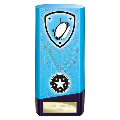 Prime Heavyweight Rugby Trophy Award Blue And Purple