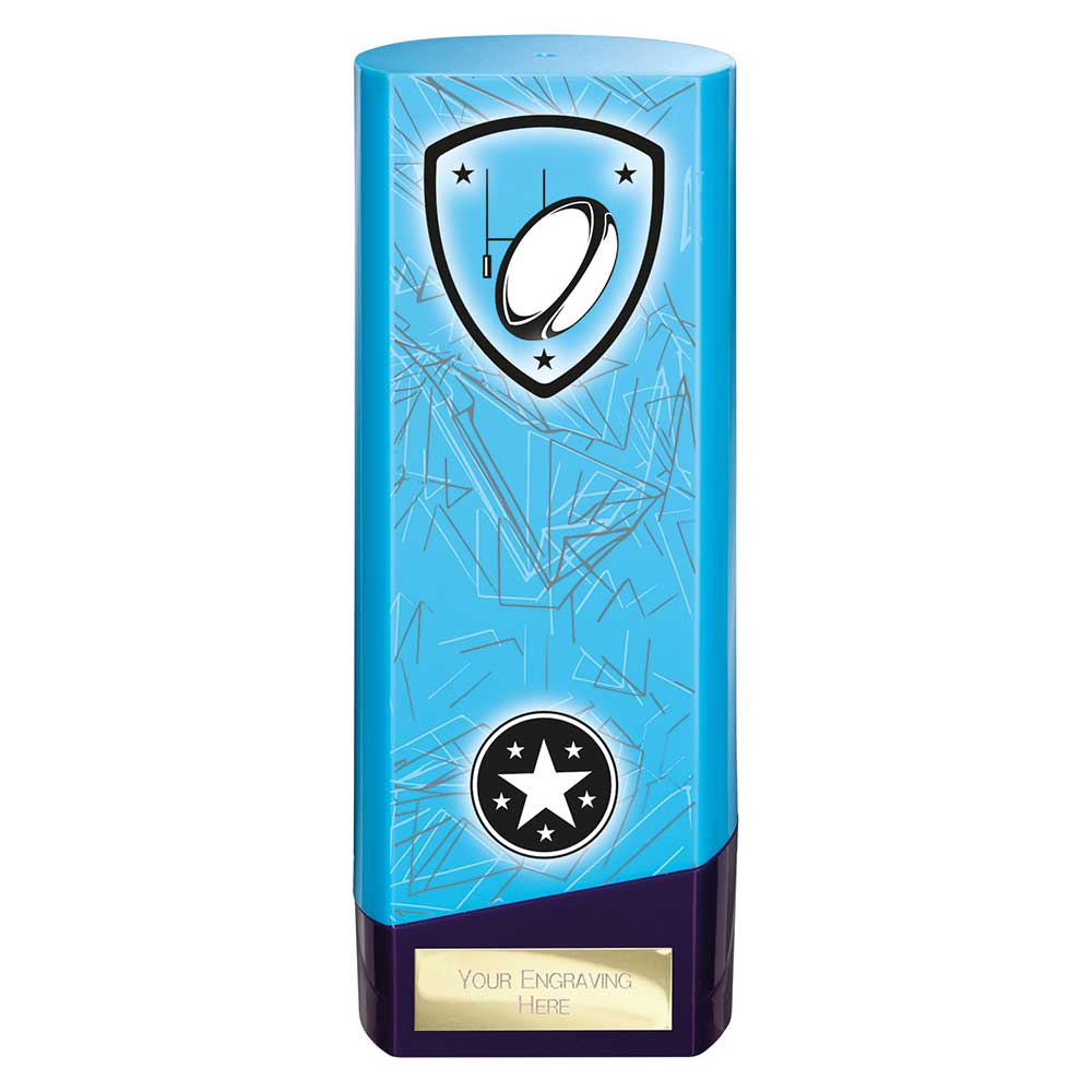 Prime Heavyweight Rugby Trophy Award Blue And Purple