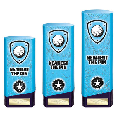 Prime Golf Nearest The Pin Heavyweight Trophy Award Blue And Purple