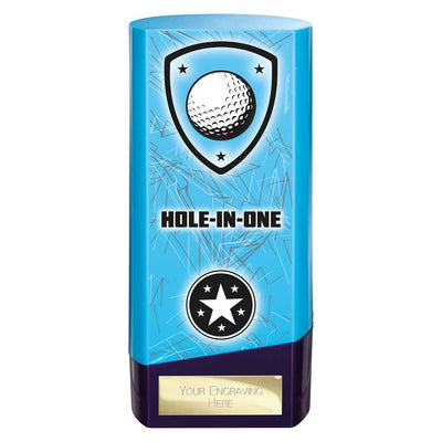 Prime Golf Hole In One Heavyweight Trophy Award Blue And Purple Heavyweight Blue And Purple