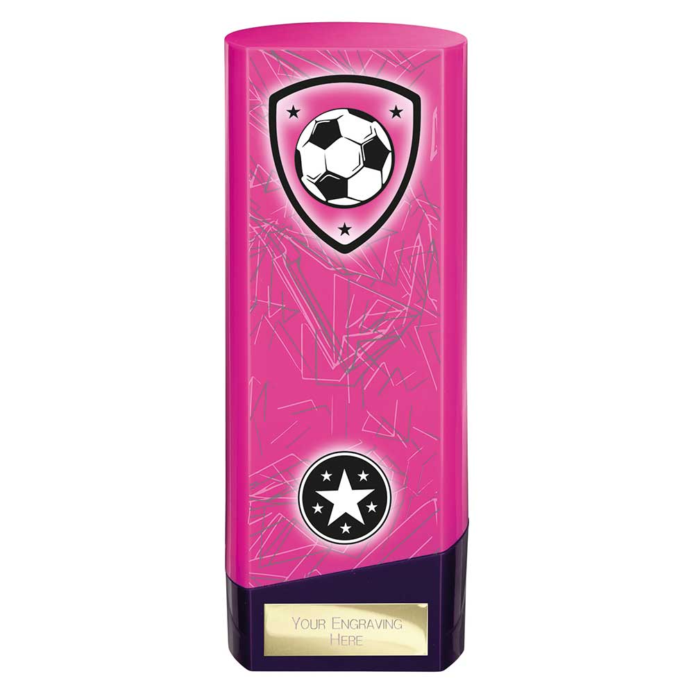 Prime Heavyweight Football Trophy Award Pink Purple