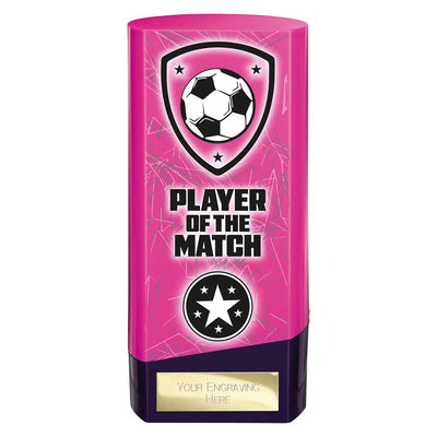 Prime Heavyweight Player Of The Match Football Award Trophy Pink Purple