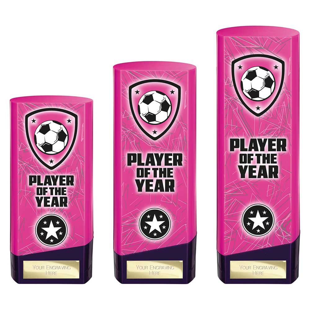 Prime Heavyweight Player Of The Year Football Award Trophy Pink Purple