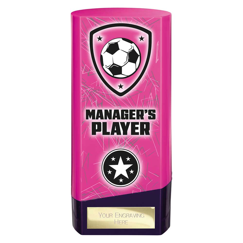 Prime Heavyweight Managers Player Football Award Trophy Pink Purple