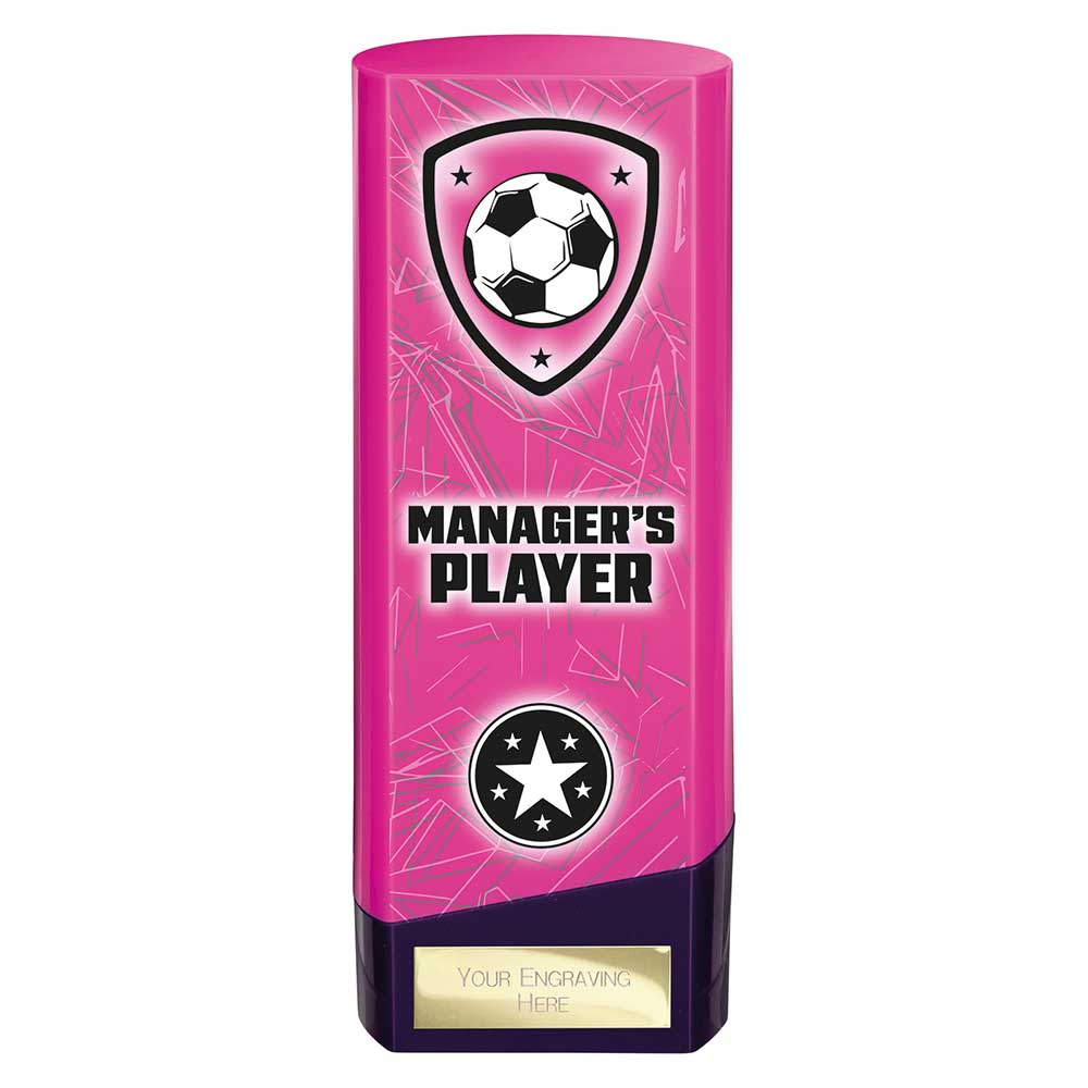 Prime Heavyweight Managers Player Football Award Trophy Pink Purple