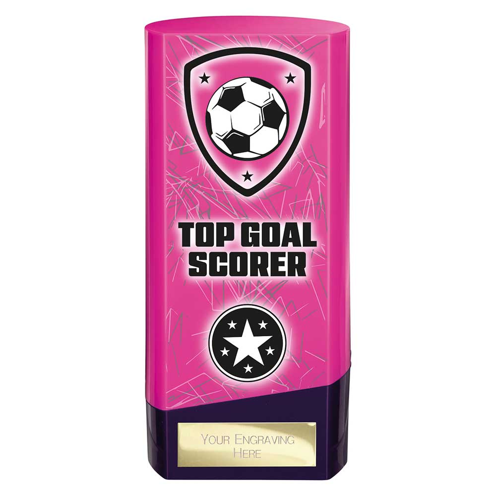 Prime Heavyweight Top Goal Scorer Football Award Trophy Pink Purple