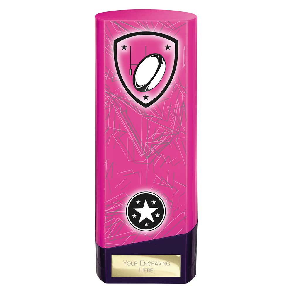 Prime Heavyweight Rugby Trophy Award Pink And Purple