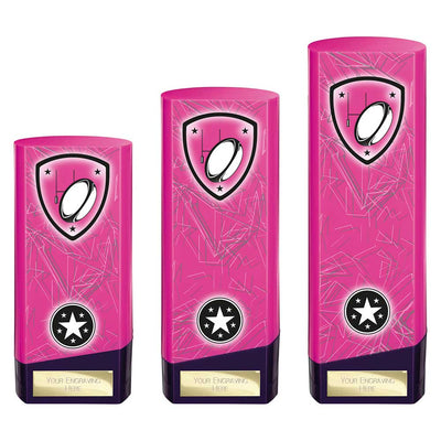 Prime Heavyweight Rugby Trophy Award Pink And Purple