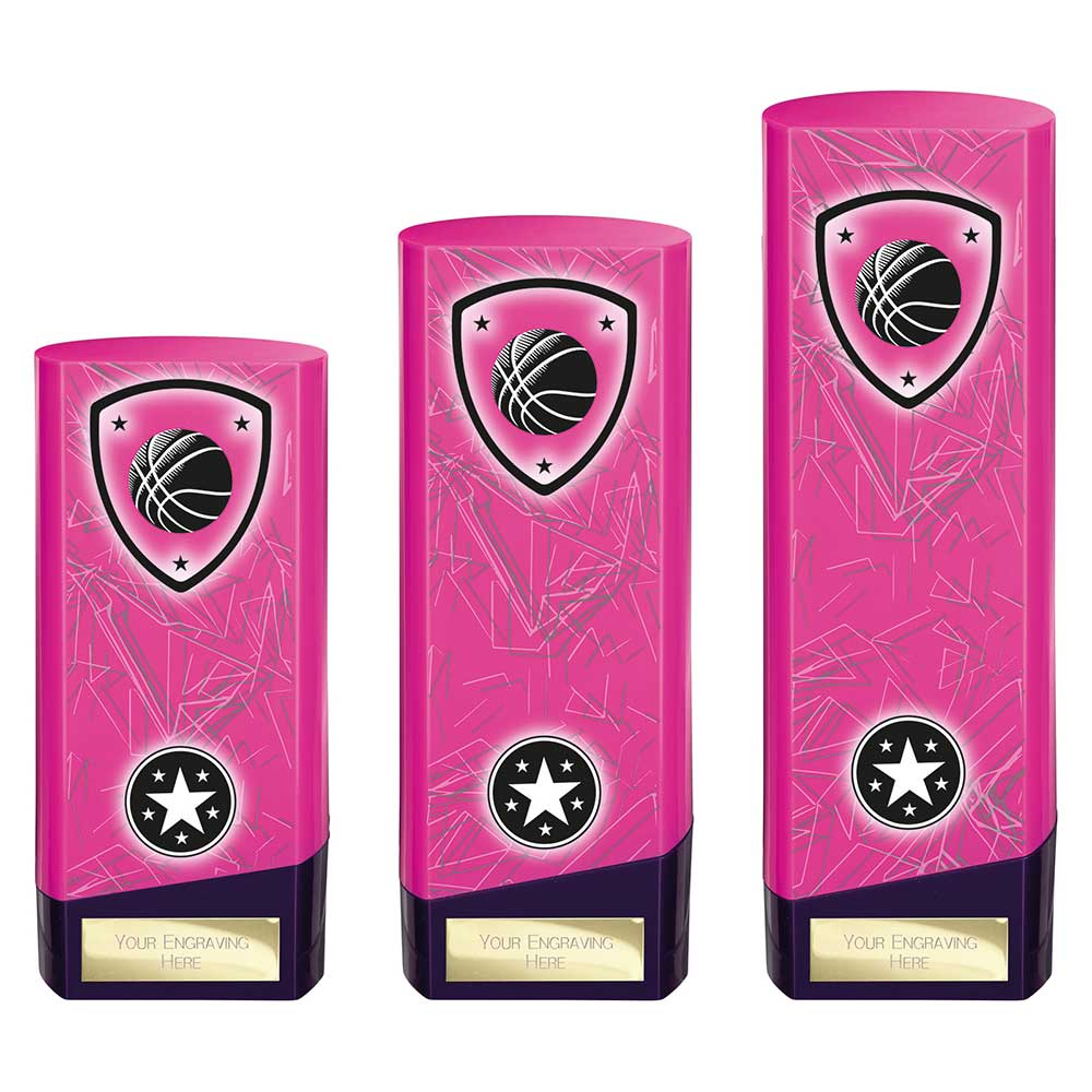 Prime Basketball Heavyweight Trophy Pink And Purple