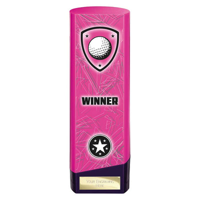 Prime Golf Heavyweight Trophy Award Pink And Purple