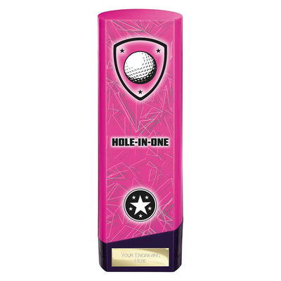 Prime Golf Hole In One Heavyweight Trophy Award Pink And Purple