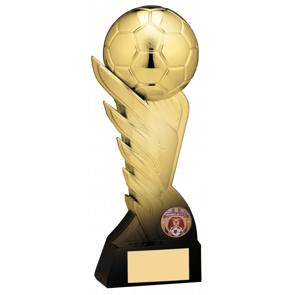 Pegasus Aurum Football Trophy in Black and Gold Fusion