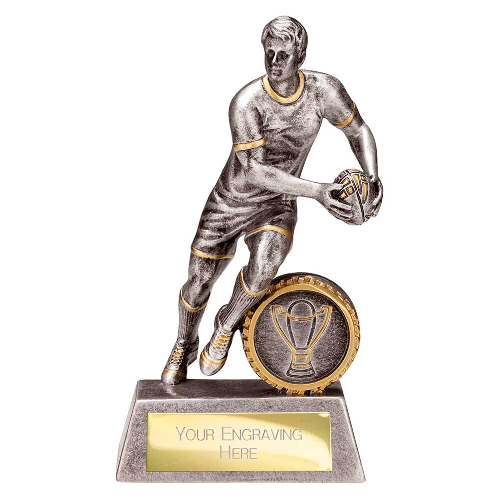 Stormer Rugby Male Trophy Award Silver And Gold