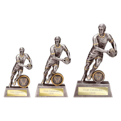 Stormer Rugby Male Trophy Award Silver And Gold