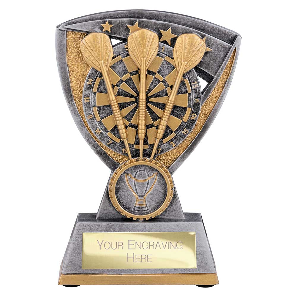 Optimum Darts Trophy Award Silver And Gold